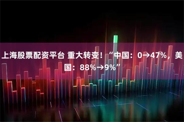 上海股票配资平台 重大转变！“中国：0→47%，美国：88%→9%”