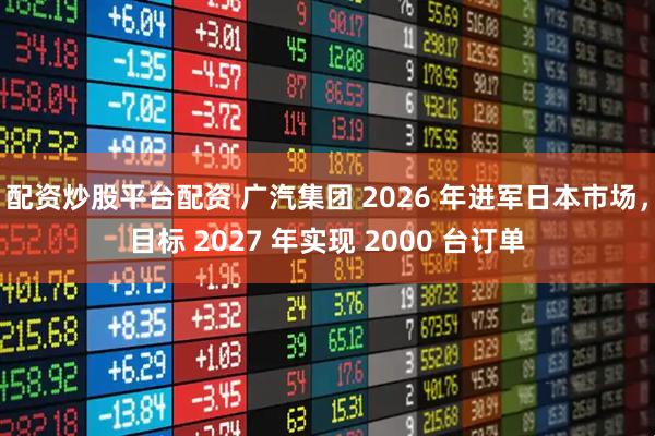 配资炒股平台配资 广汽集团 2026 年进军日本市场，目标 2027 年实现 2000 台订单